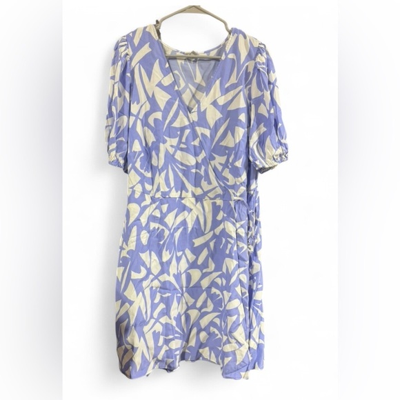 a new day Dresses & Skirts - Size 1X A New Day Women's Purple and White Midi Dress